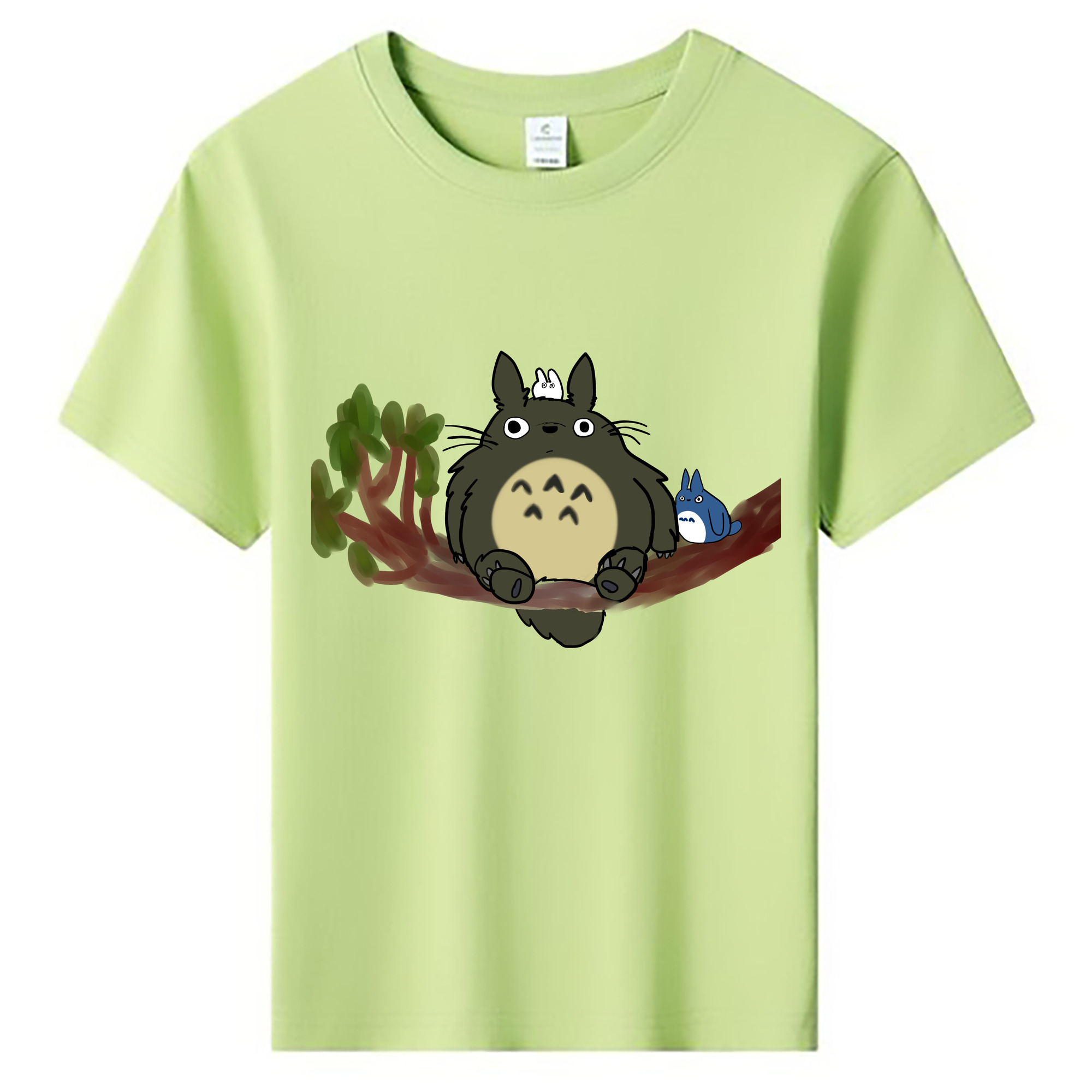 （画像用） となりのトトロ 草壁メイ 草壁サツキ My Neighbor Totoro Satsuki Kusakabe Mei Kusakabe 綿100％キッズTシャツ（フロントプリント）